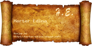 Herter Edina névjegykártya
